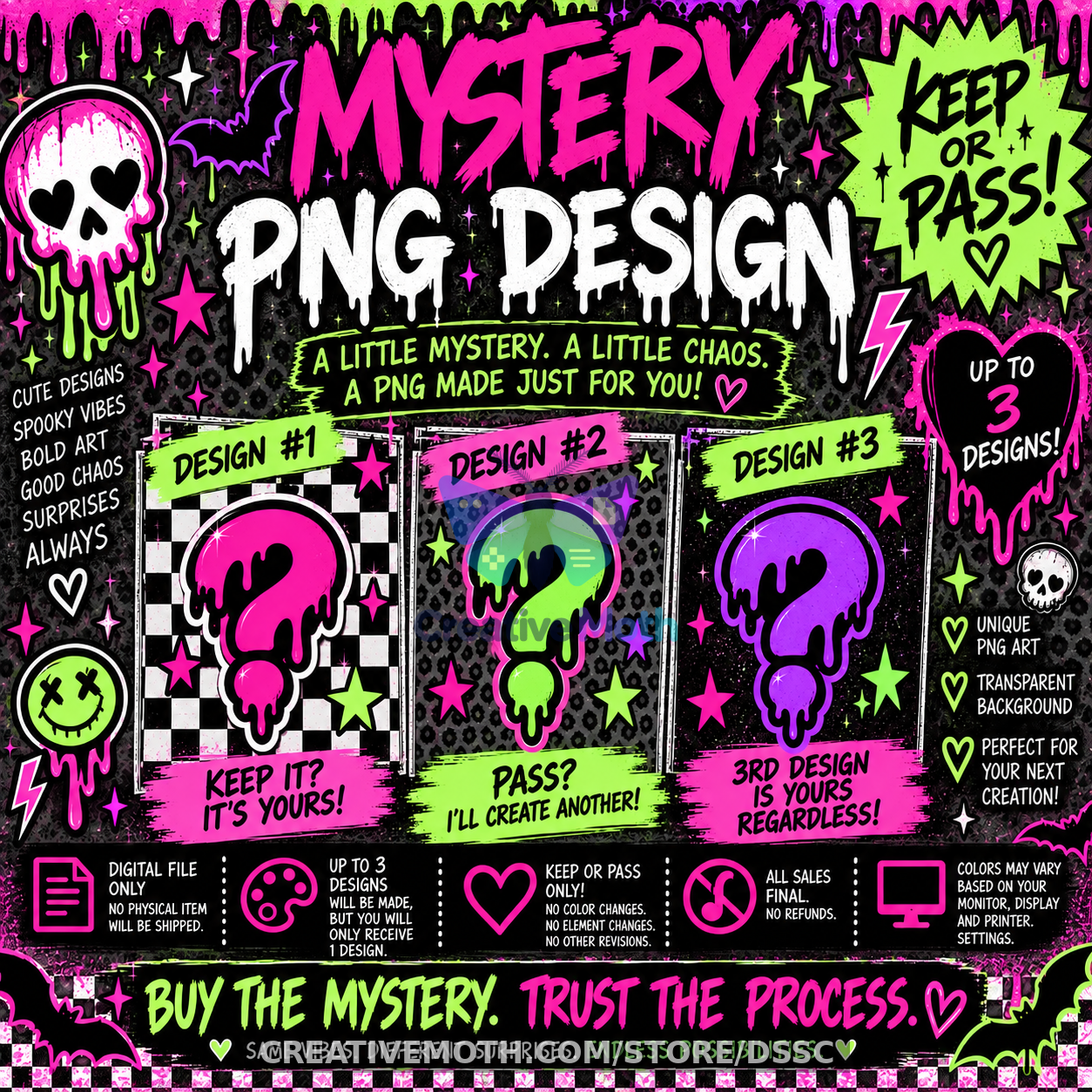 Mystery PNG Digital Download Only Please Read Instructions!