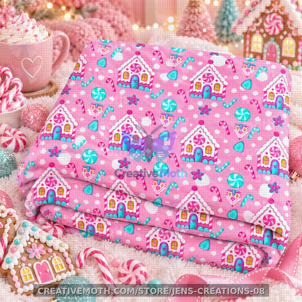 Cozy Gingerbread Pattern Blankey