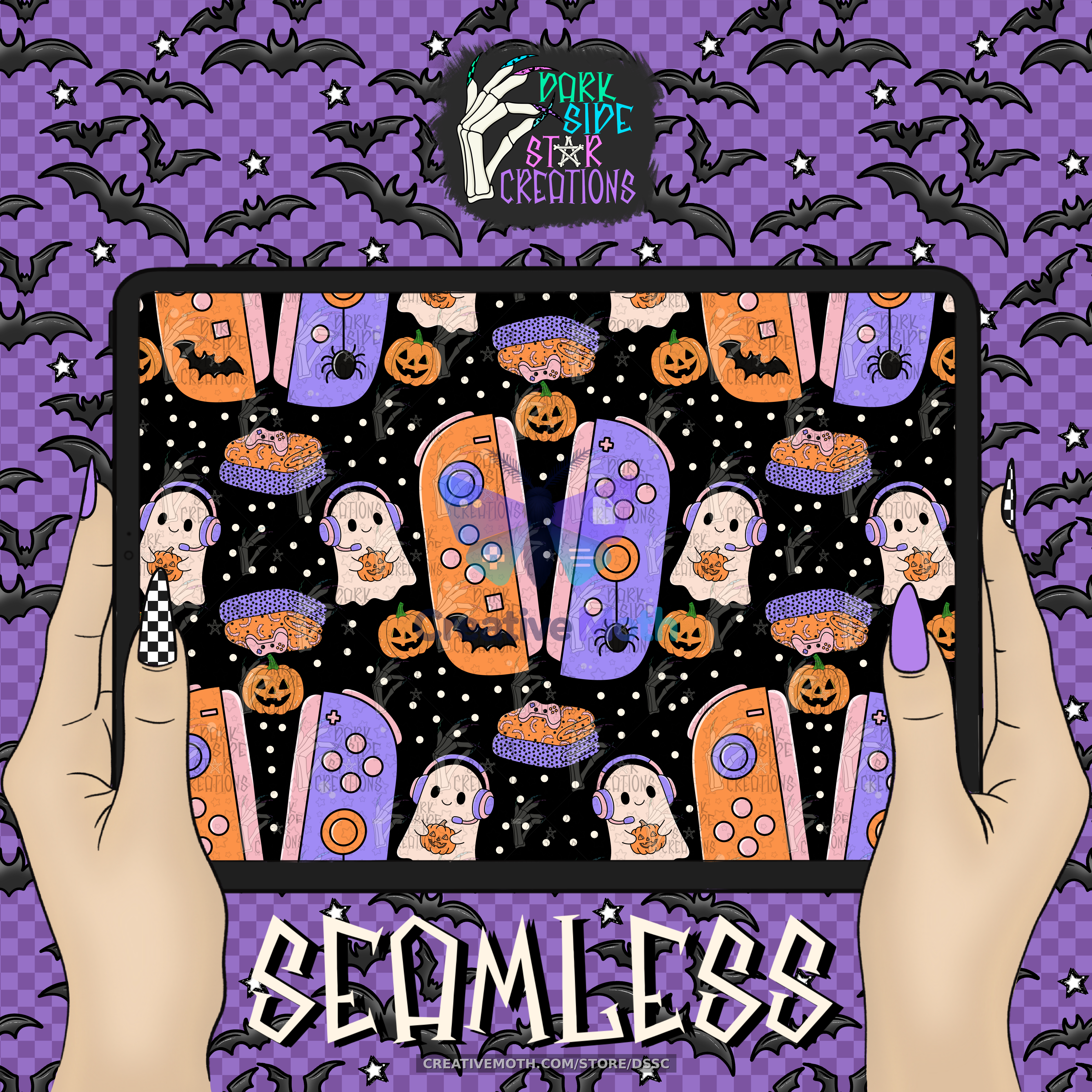 Spooky Switch Seamless 12x12 300 DPI preview image