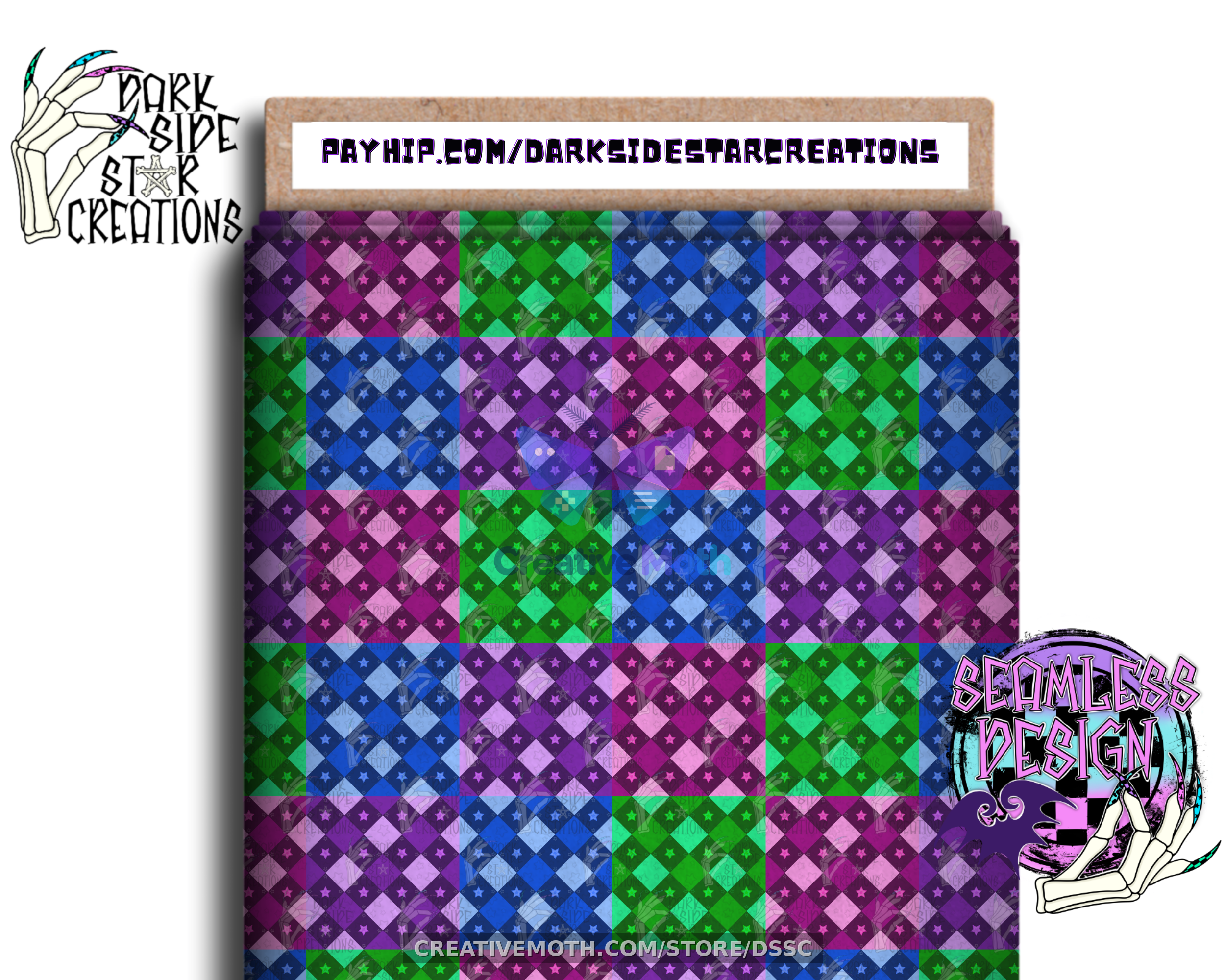 Argyle Stars Multi Blanket mock