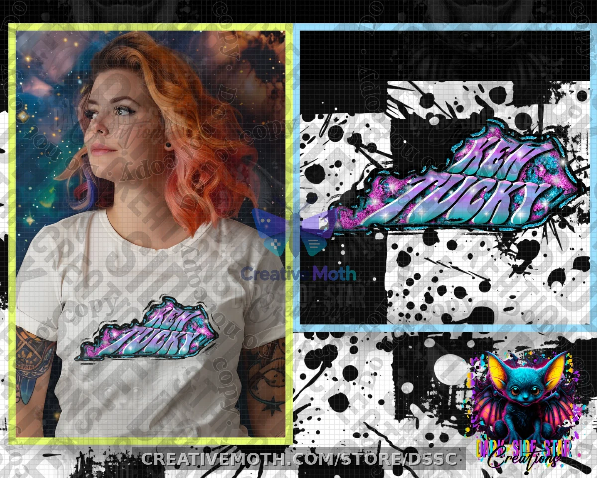 Kentucky Funky Colors Digital Creation | 300 DPI | PNG | Digital Files Only preview image