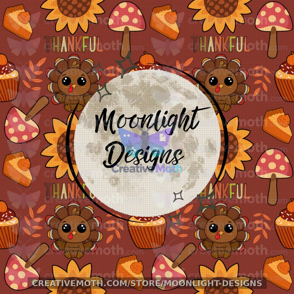 Fall funny turkey Seamless preview image