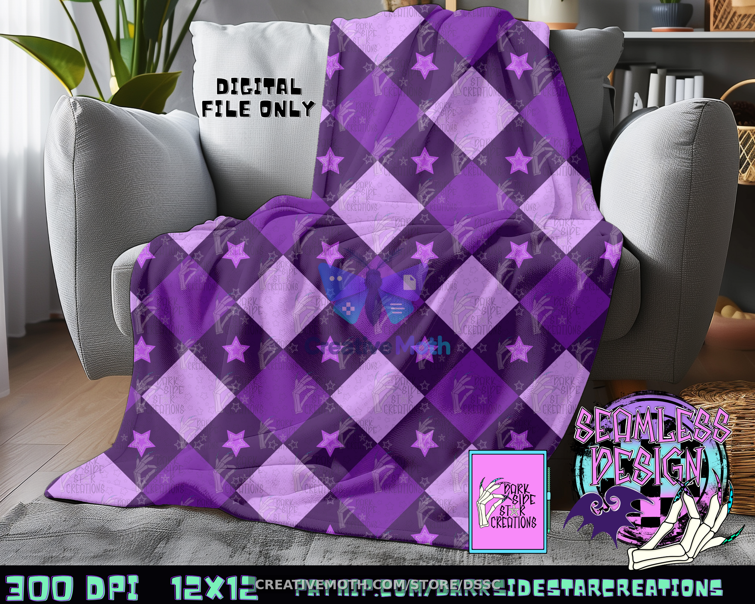 Purple Whimsy Blanket mock