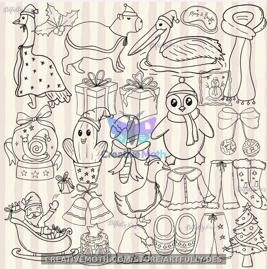 Christmas Procreate Brush Stamp