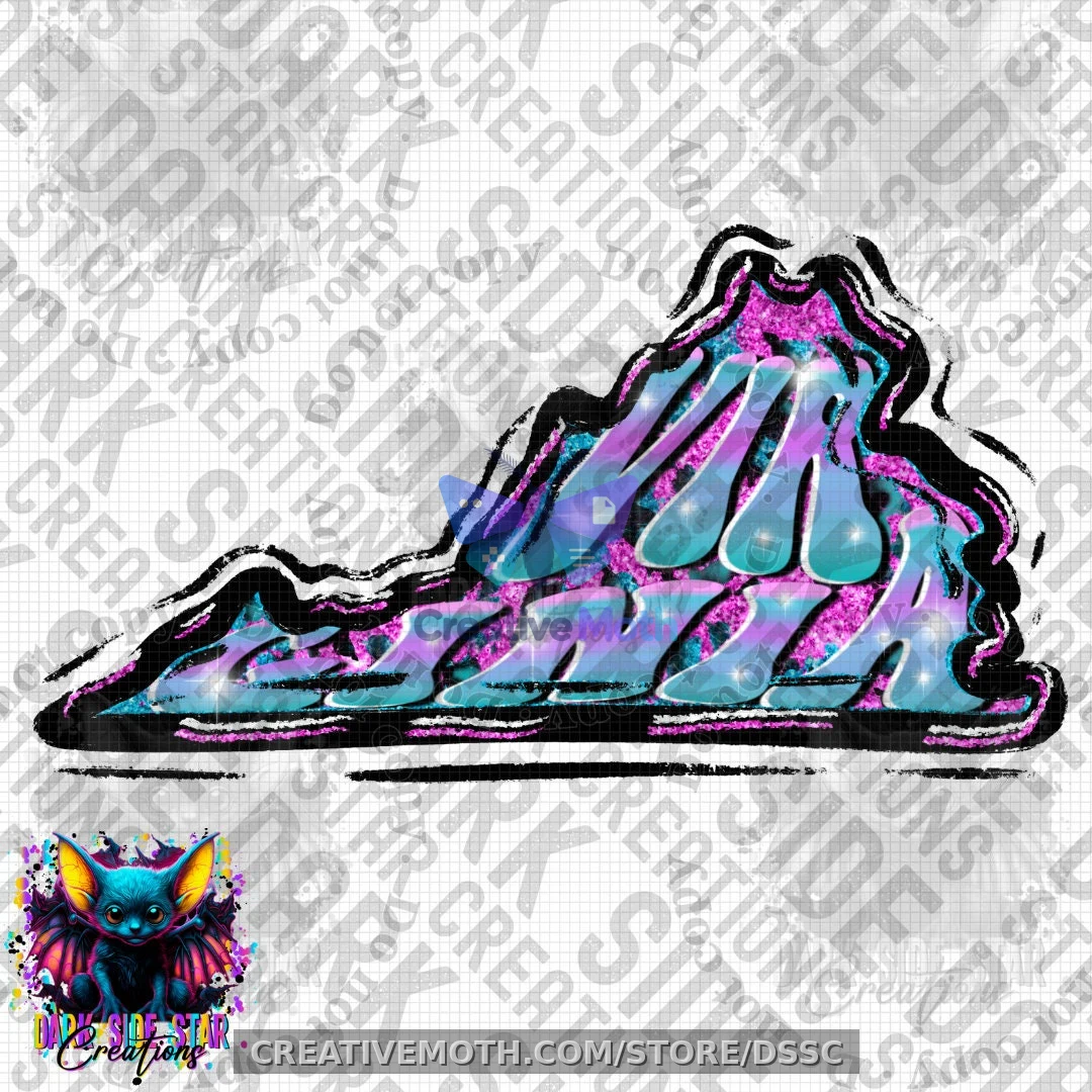 Virginia Funky Colors Digital Creation | 300 DPI | PNG | Digital Files Only