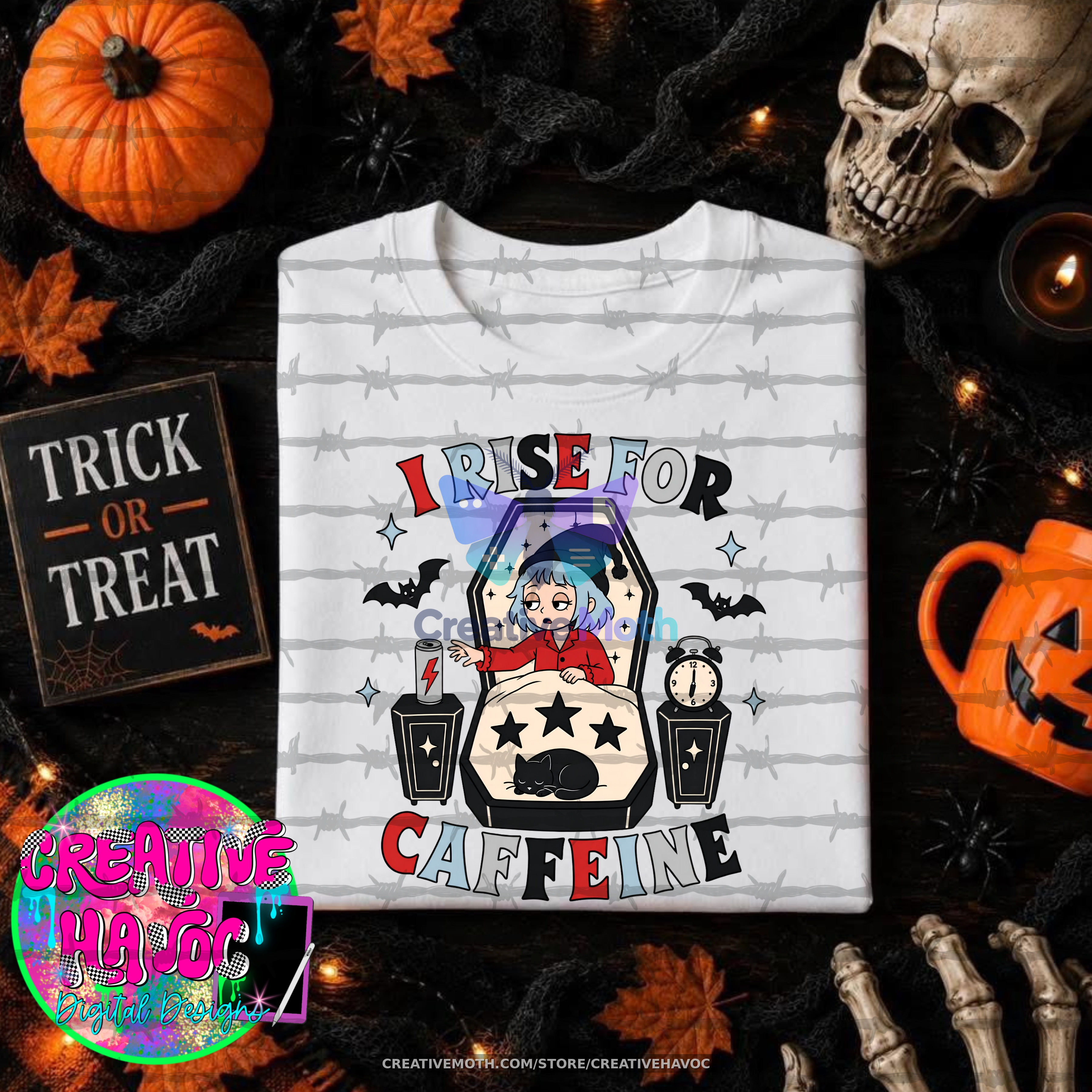 I rise for caffeine…Witchy caffeine png preview image