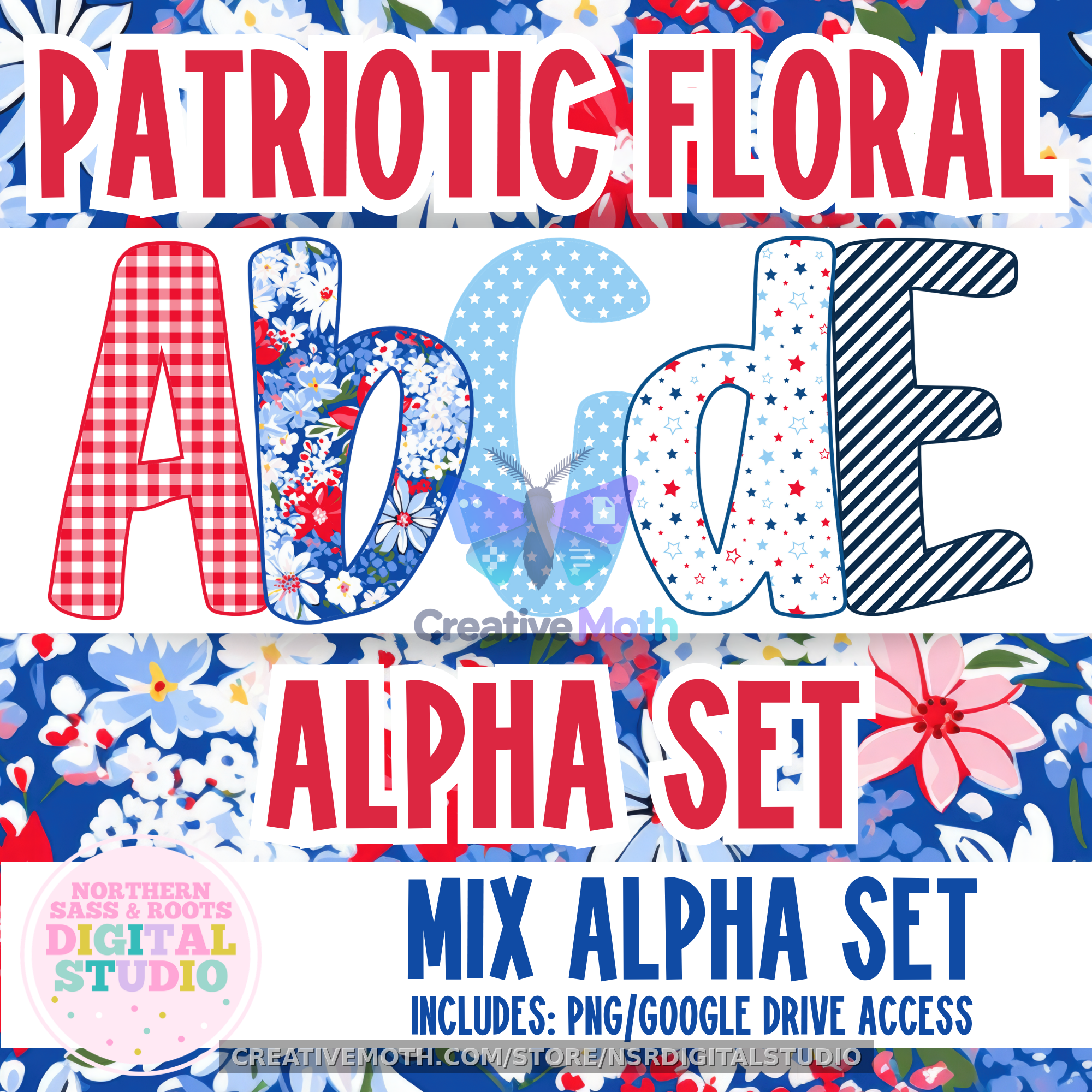 Patriotic Floral Alpha Set: 2026 Alpha Set preview image