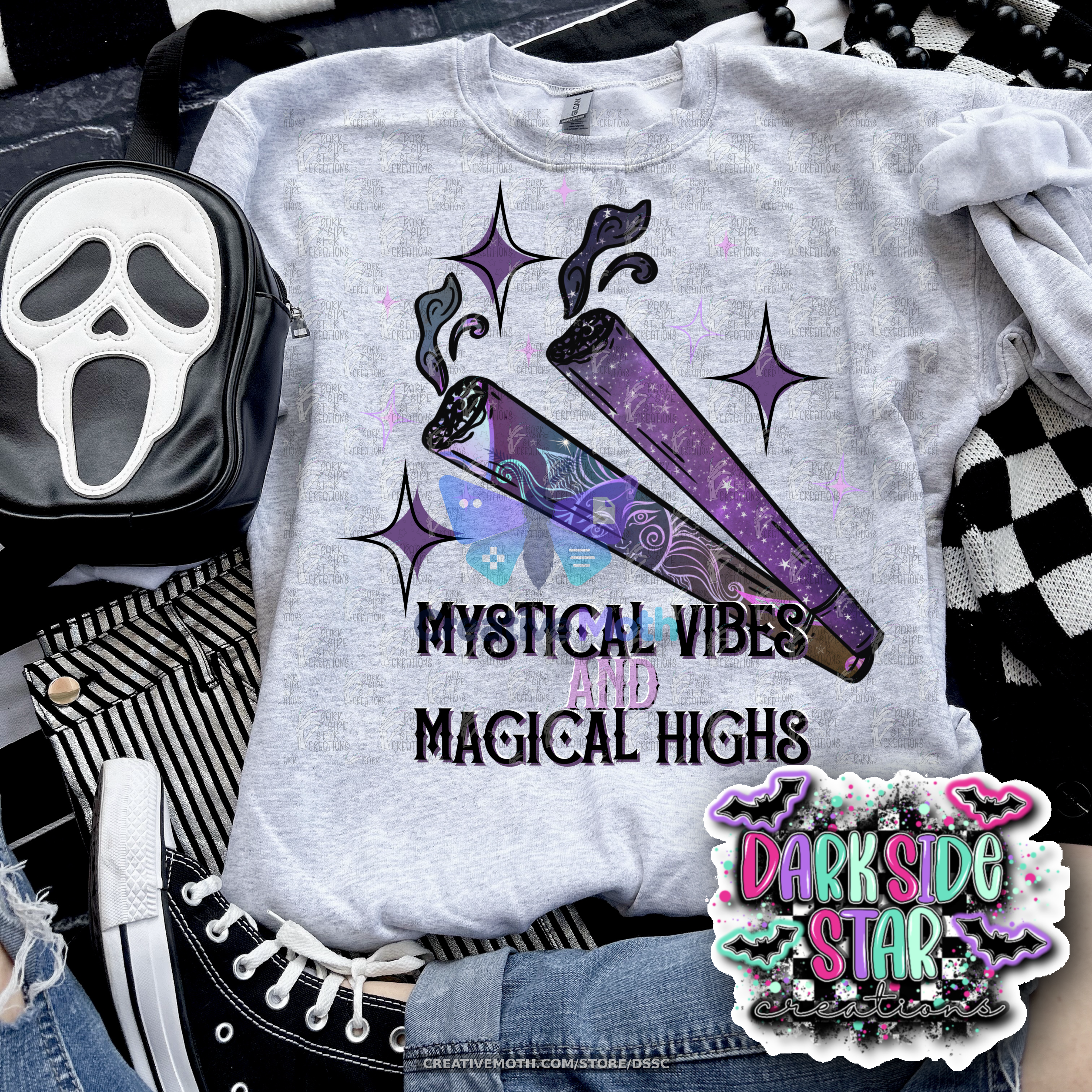 Mystical Vibes And Magical Highs 12x12 300 DPI PNG Digital Download preview image