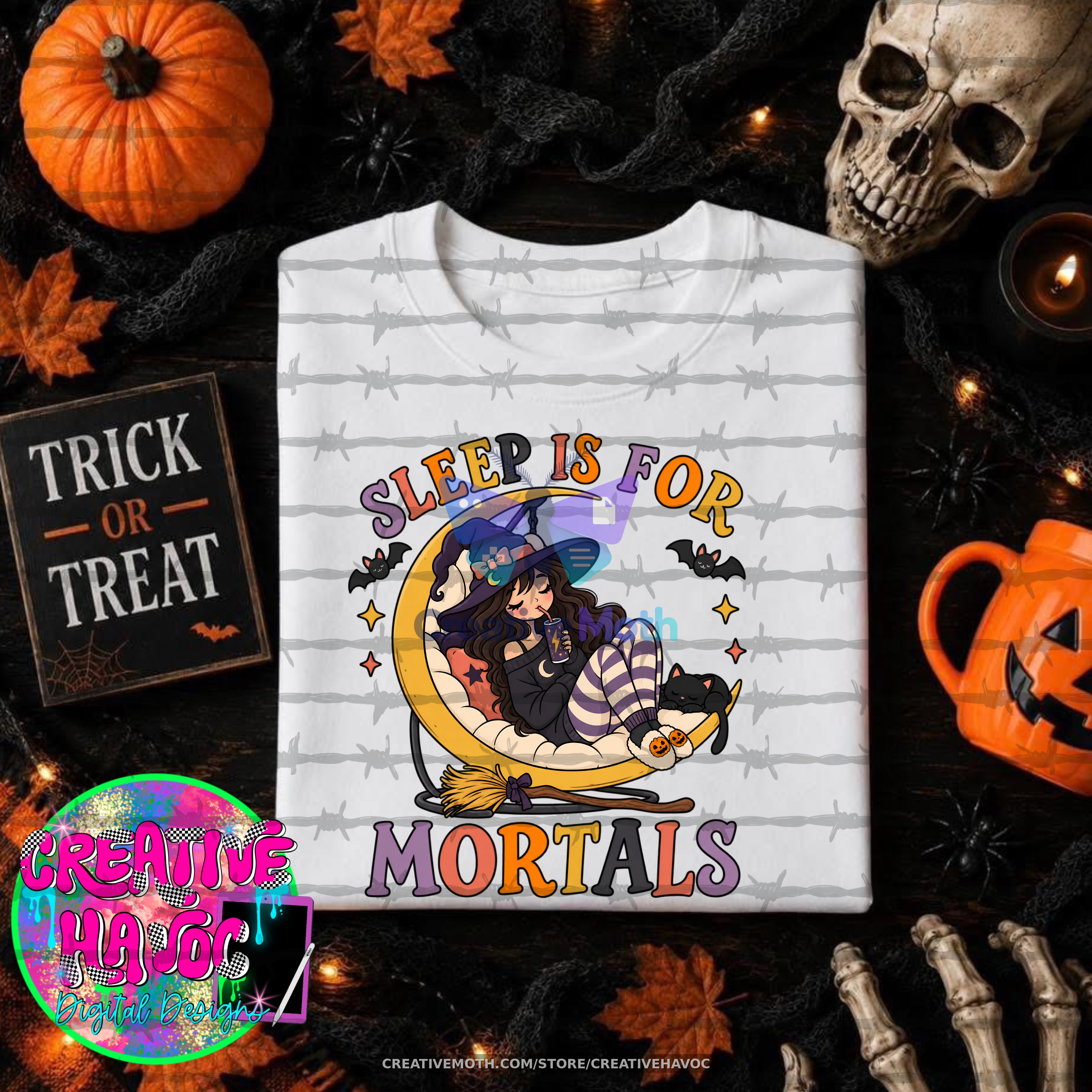 Sleep is for mortals…witchy  png preview image