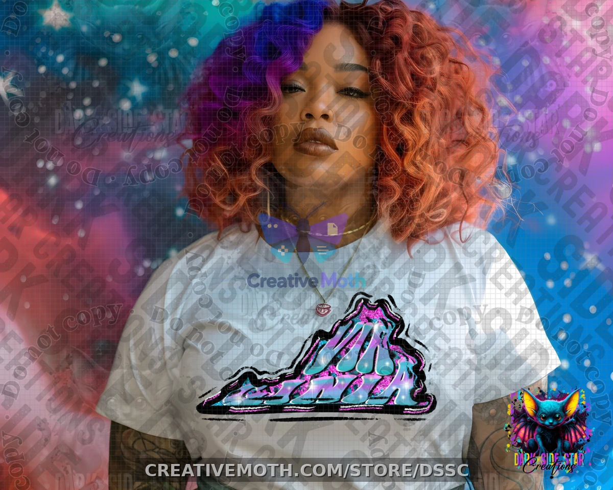 Virginia Funky Colors Digital Creation | 300 DPI | PNG | Digital Files Only