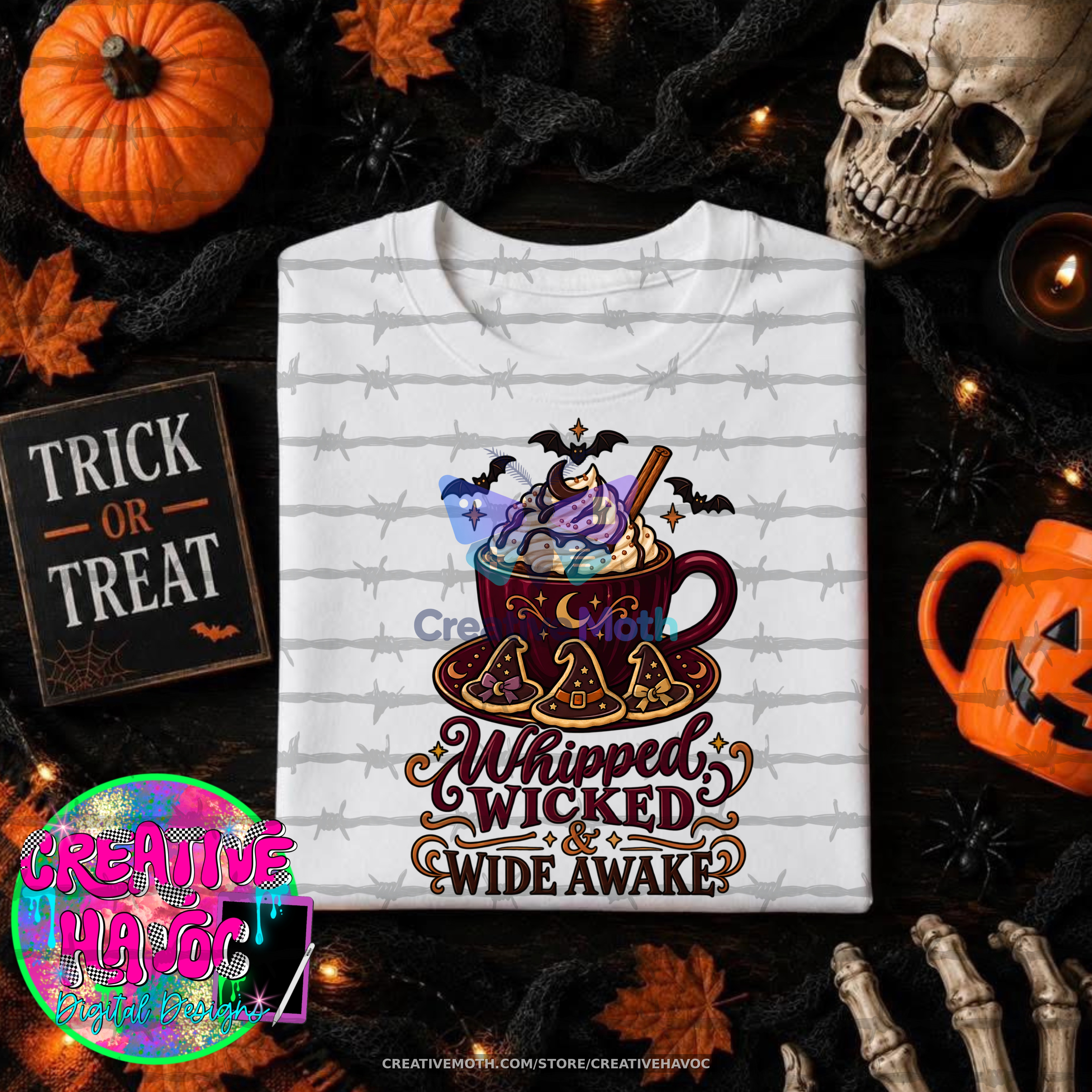 Whipped wicked and wide awake witchy png preview image