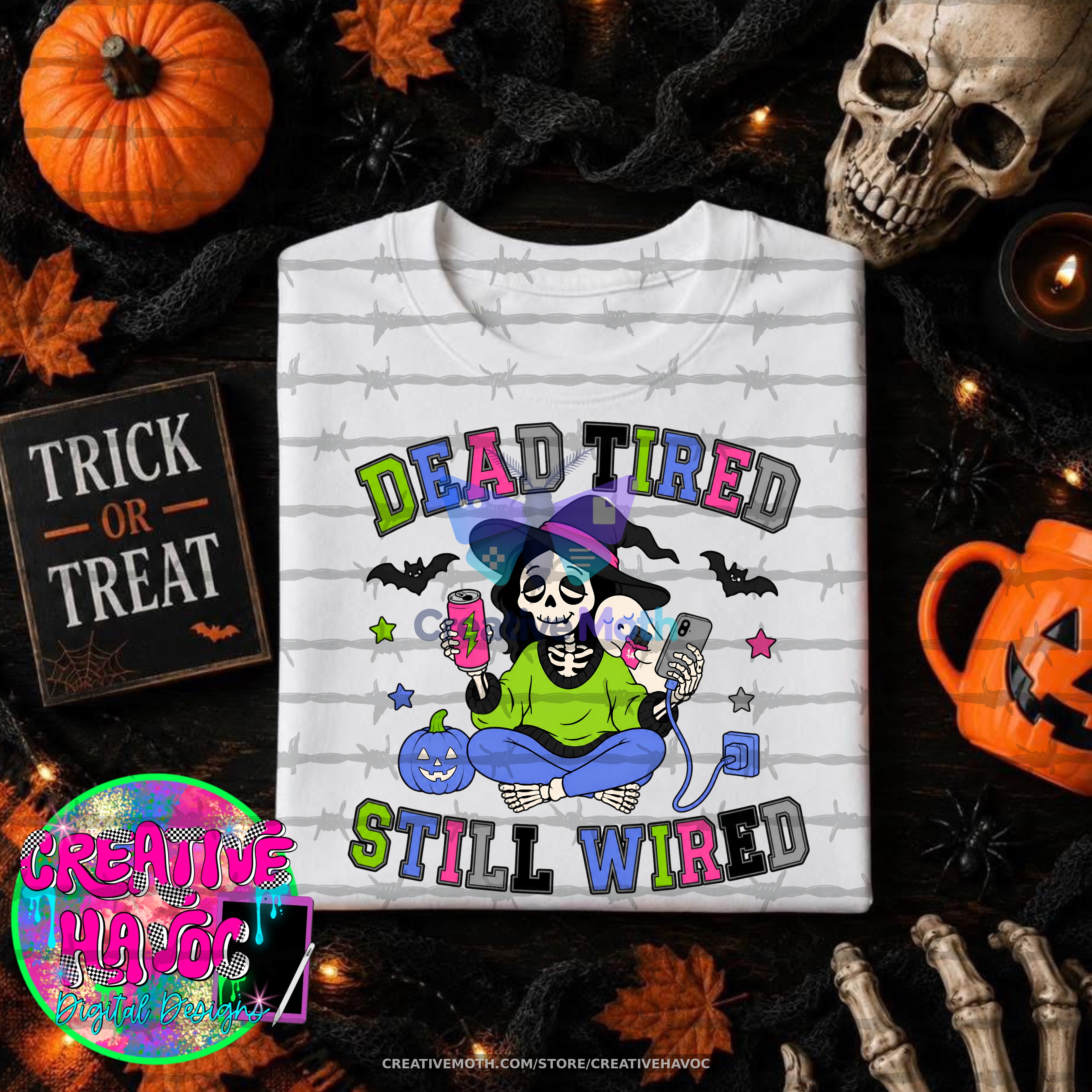 Dead tired..Witchy caffeine png preview image