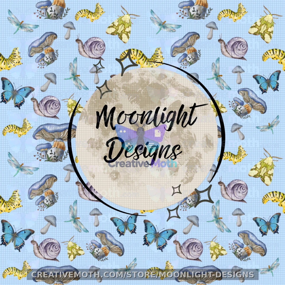 Cottagecore butterfly seamless preview image