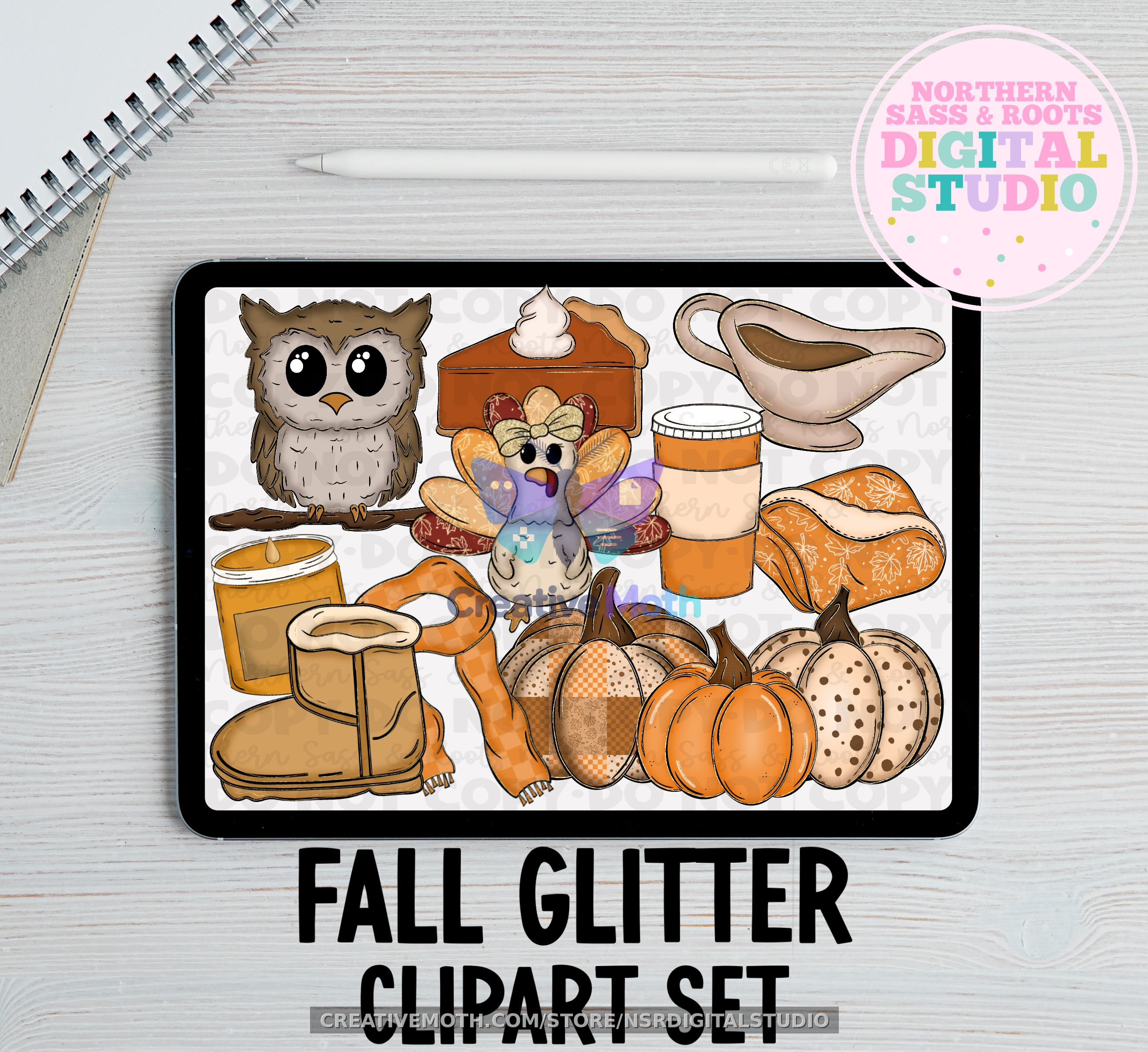 Fall Glitter: Clipart Set preview image