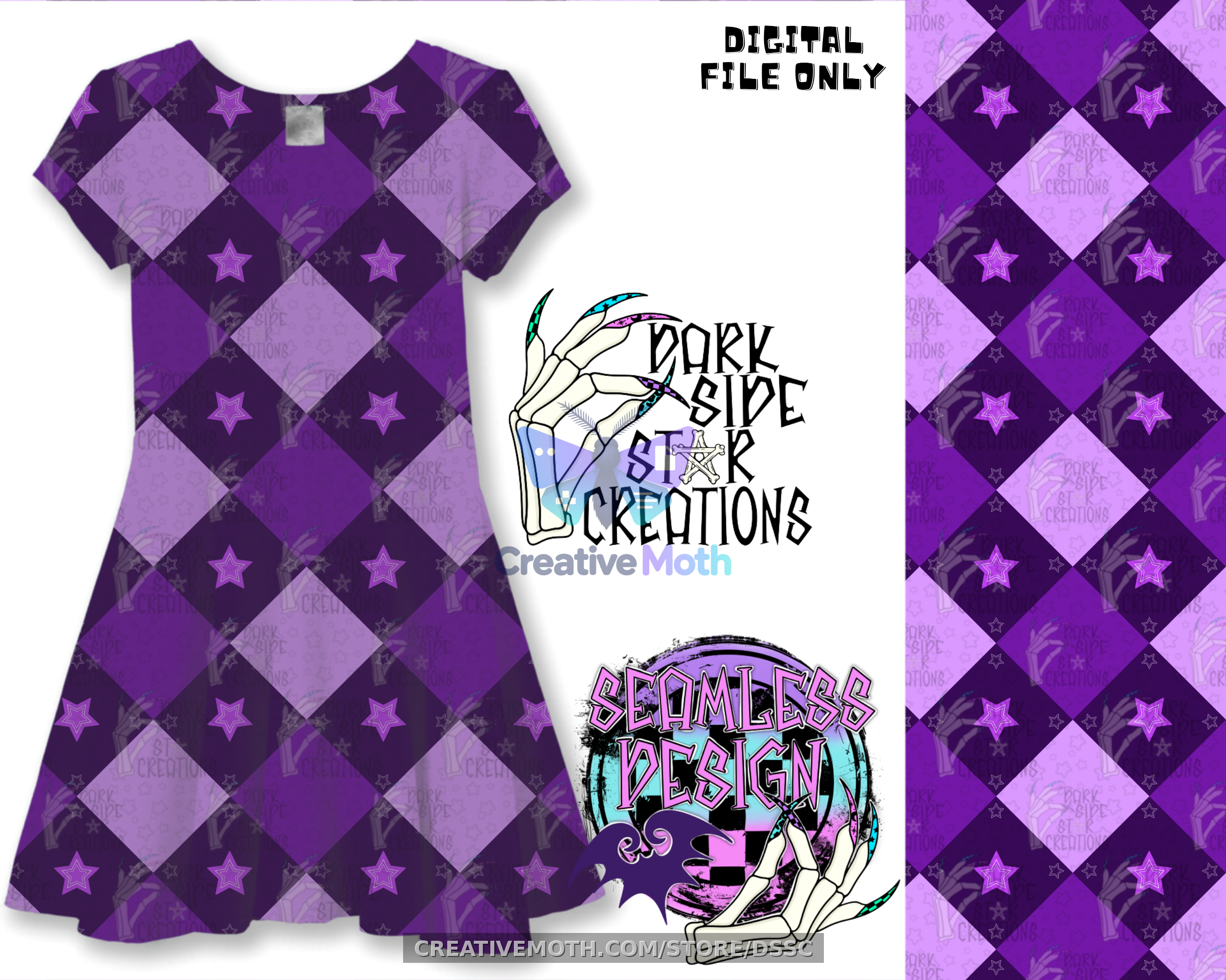 Purple Whimsy Dress mock