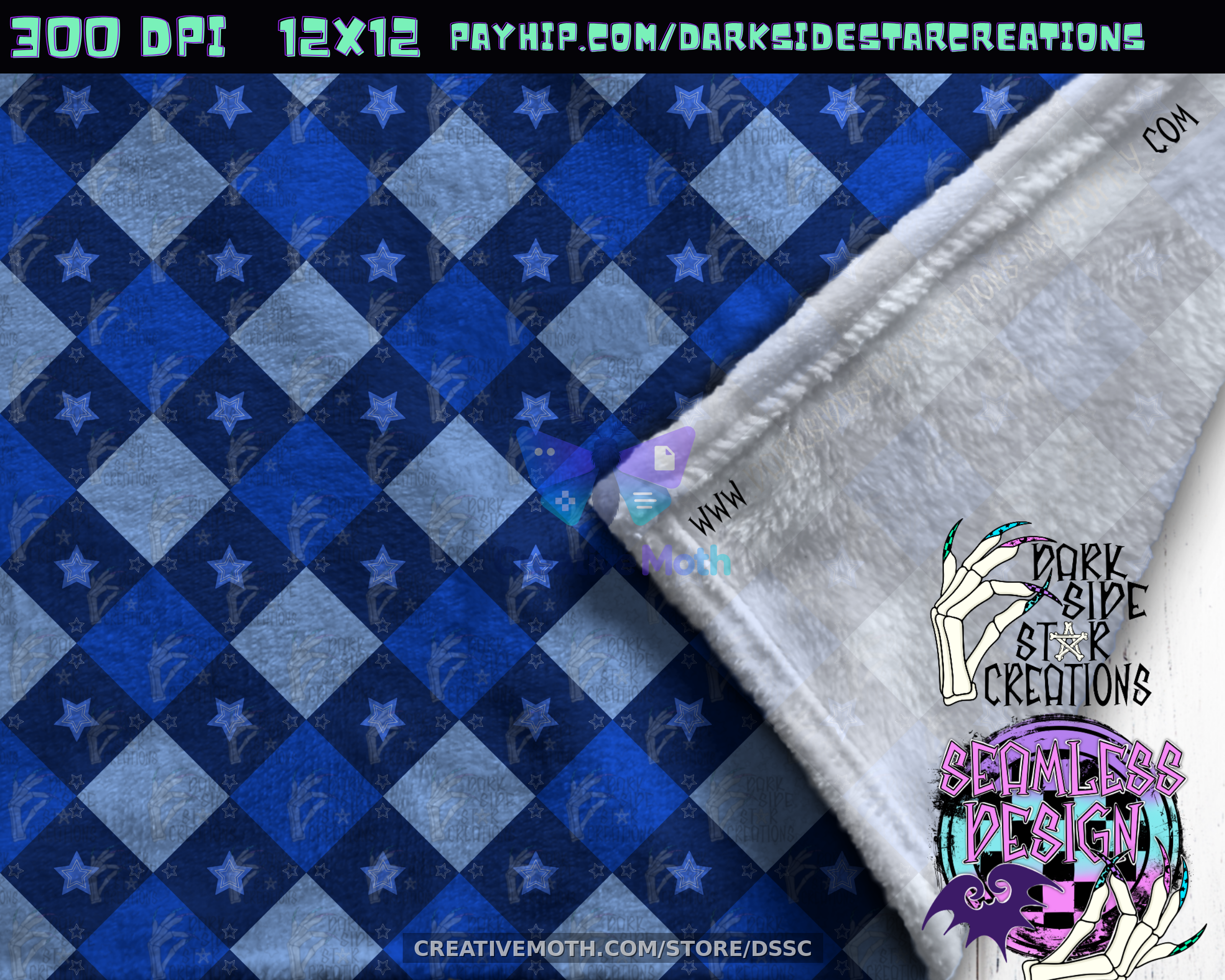 Argyle Stars Blue Mock 2