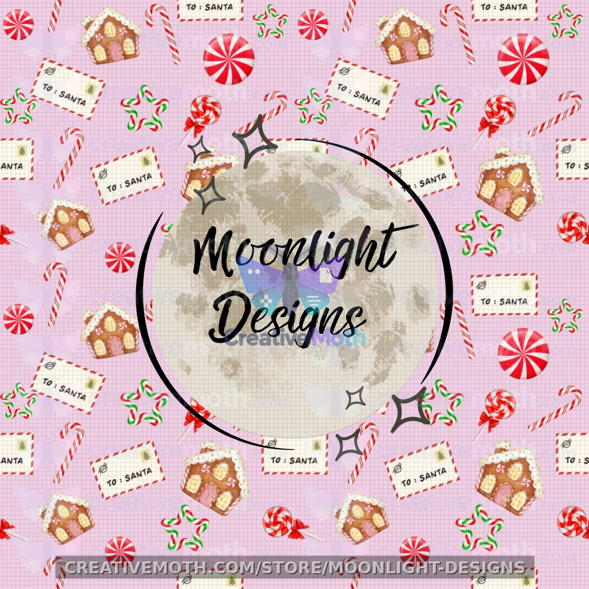 Santa letter pink seamless preview image