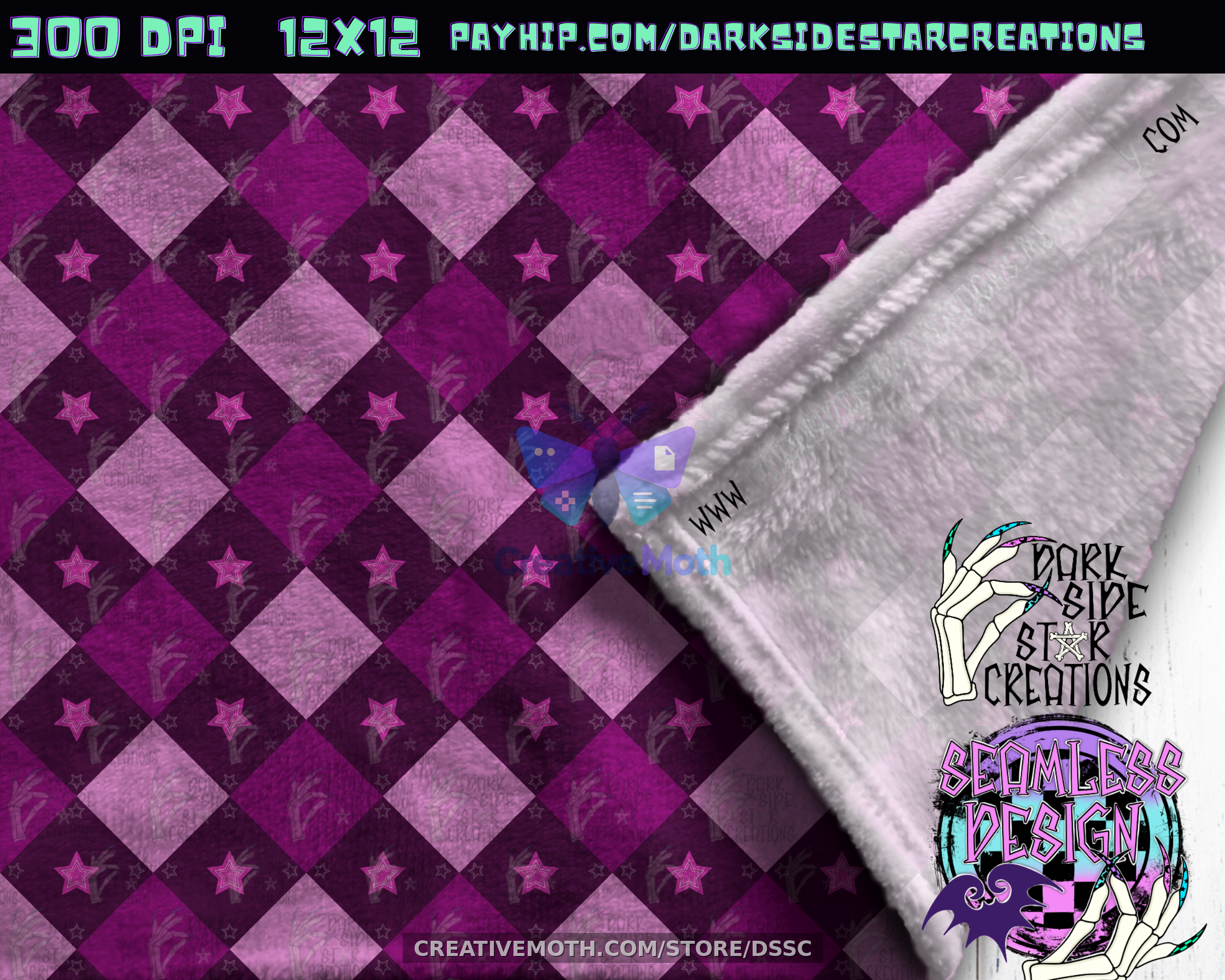Argyle Stars Raspberry Mock 2