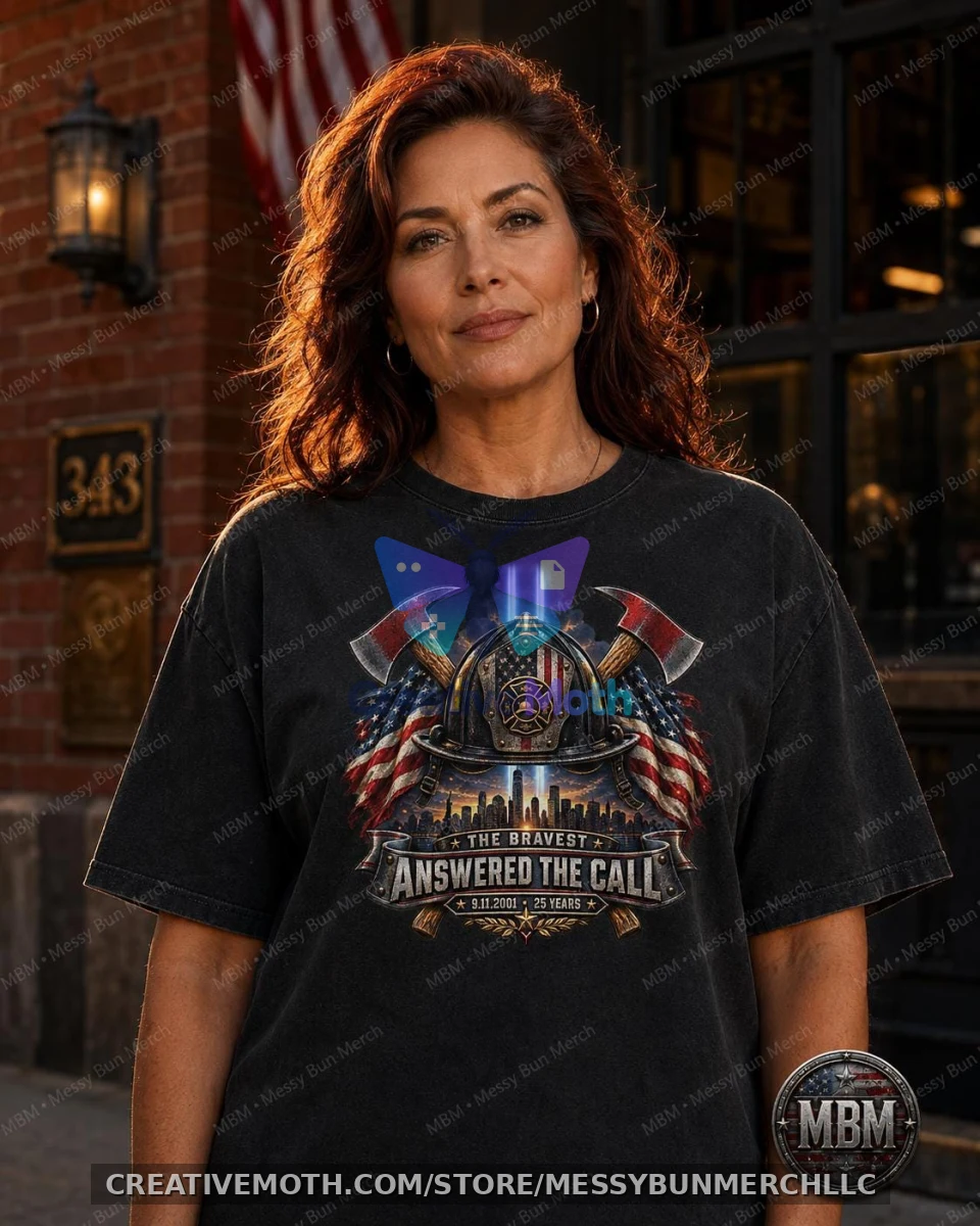 Firefighter 9/11 Memorial PNG | Answered Call Design (Digital Download) preview image