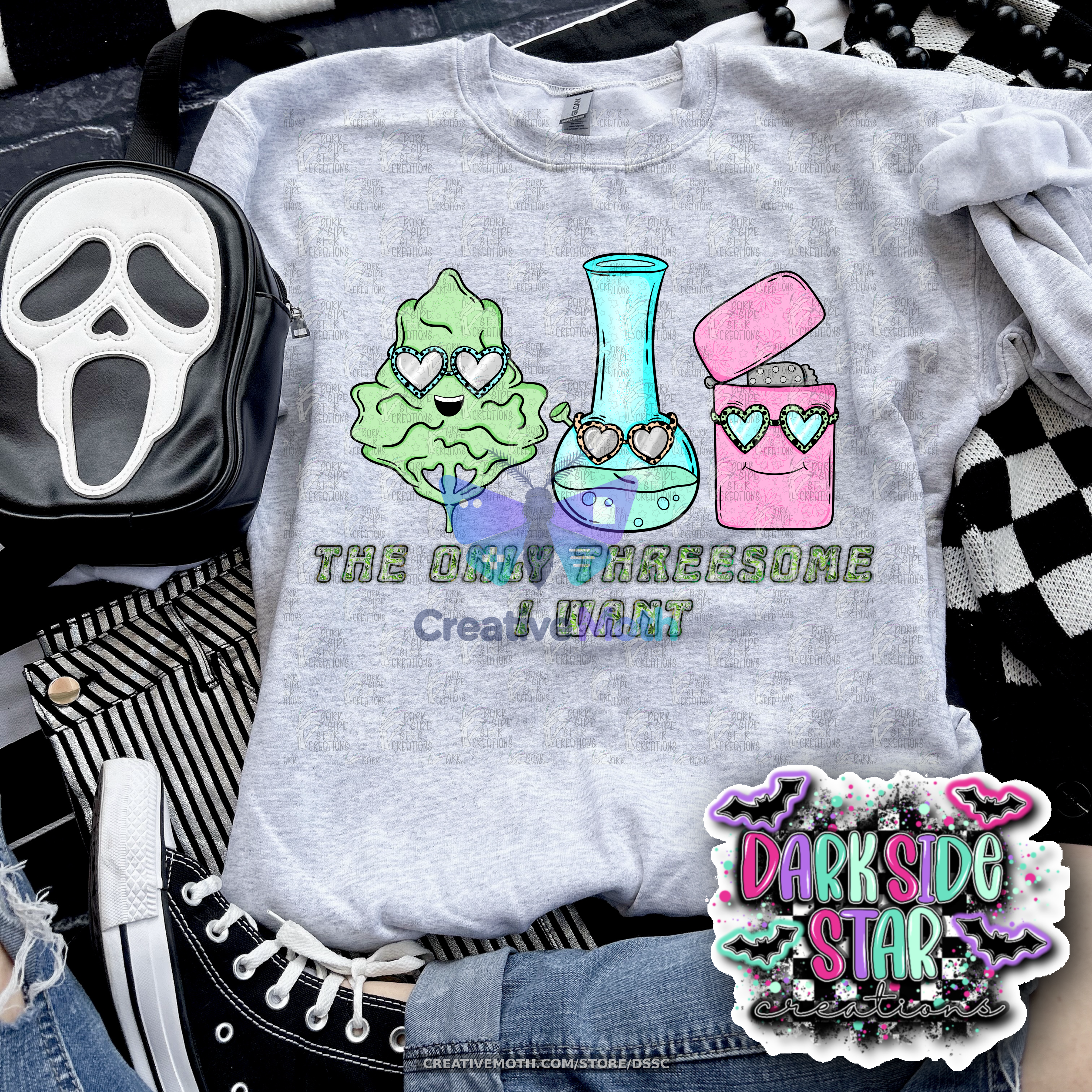 The Only Threesome I Want 12x12 300 DPI PNG Digital Download preview image