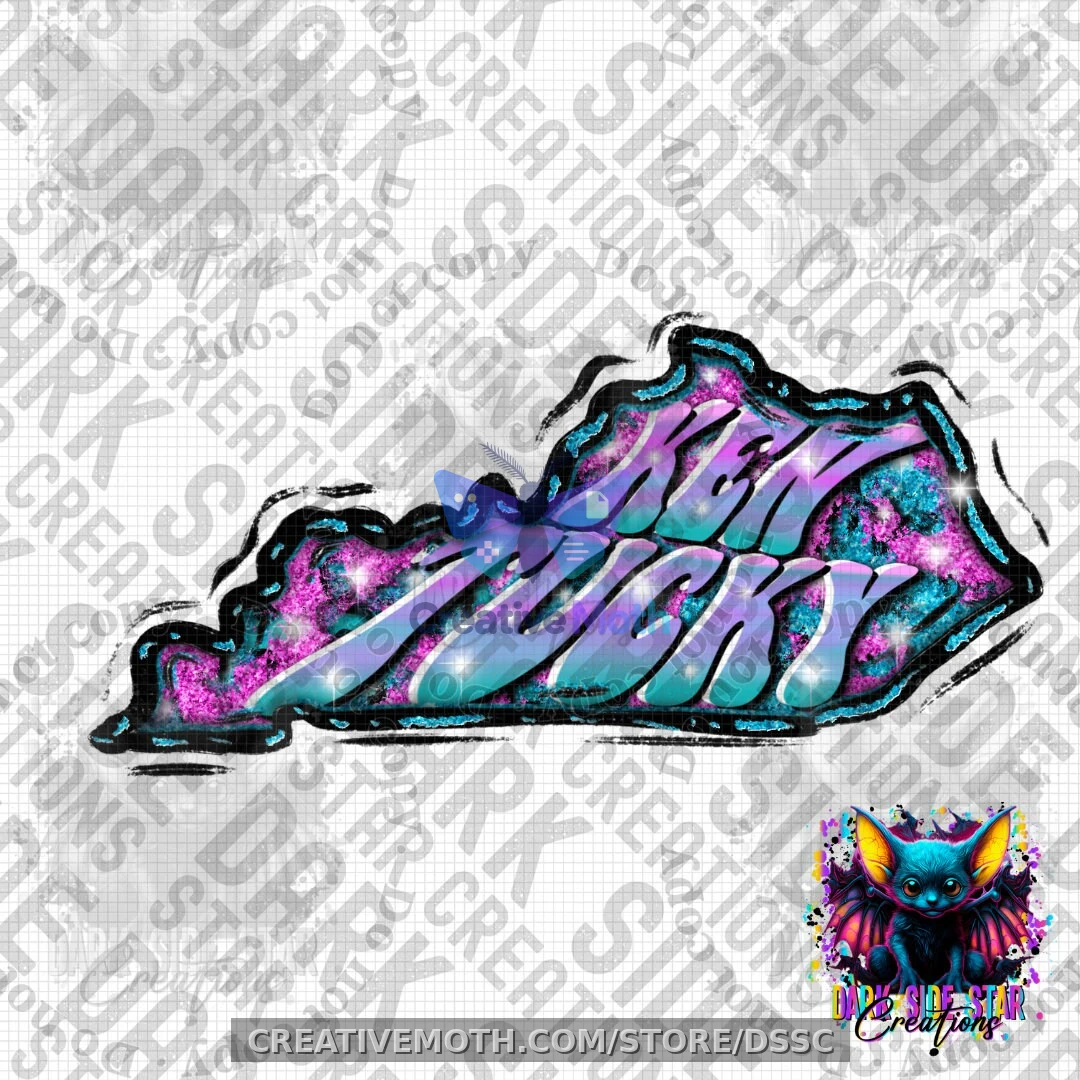 Kentucky Funky Colors Digital Creation | 300 DPI | PNG | Digital Files Only